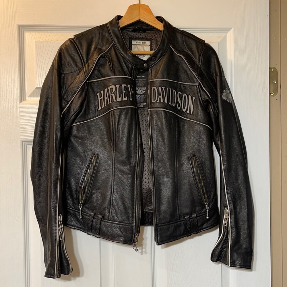 HARLEY DAVIDSON RIDING GEAR WOMENS LEATHER JACKET